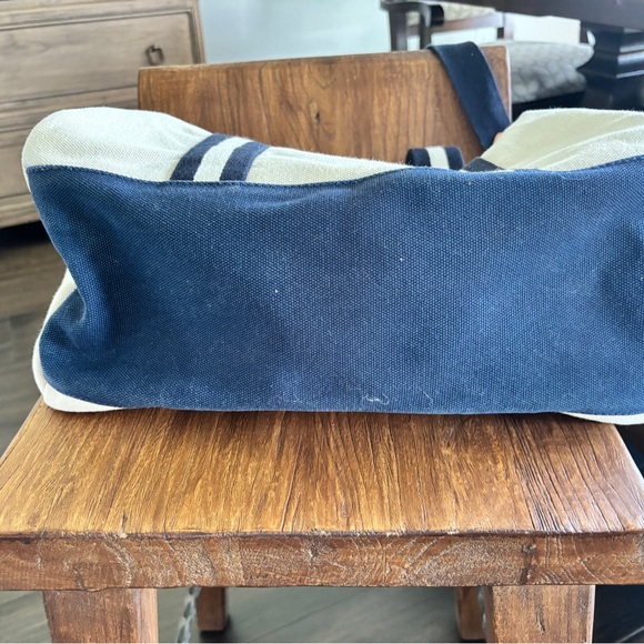 Polo by Ralph Lauren Cream and Blue Canvas Tote Bag - Picture 4 of 4